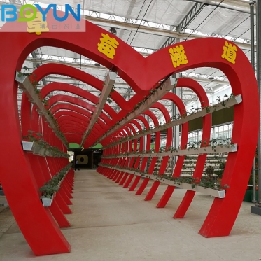 草(cǎo)莓立體(tǐ)种植槽厂家直销  江苏无土栽培工程用(yòng)栽培槽