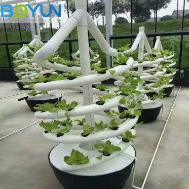 博云农业打造上海双螺旋管道水培优质立體(tǐ)农业和无土栽培工程